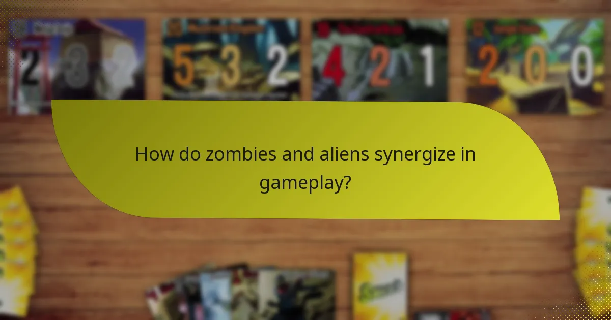How do zombies and aliens synergize in gameplay?