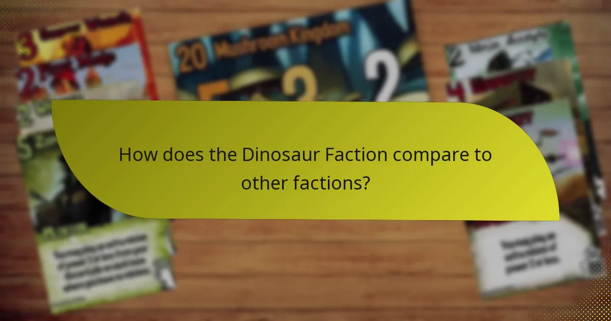 How does the Dinosaur Faction compare to other factions?
