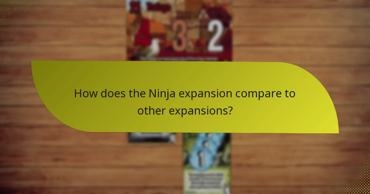 How does the Ninja expansion compare to other expansions?
