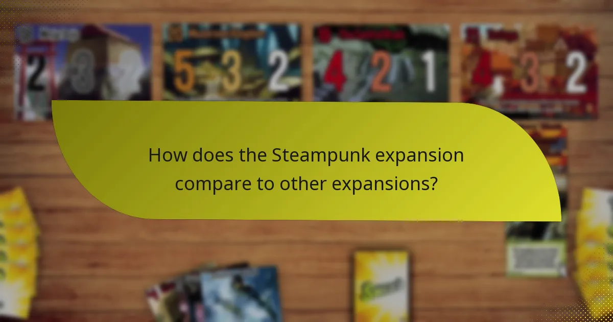 How does the Steampunk expansion compare to other expansions?