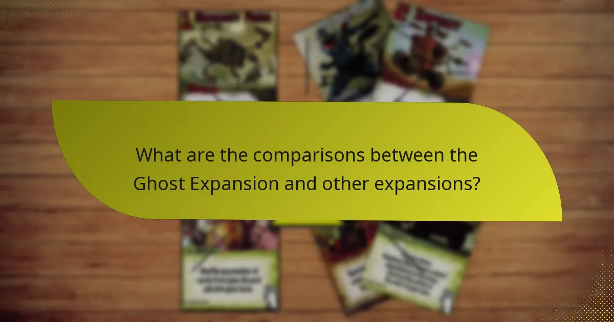 What are the comparisons between the Ghost Expansion and other expansions?