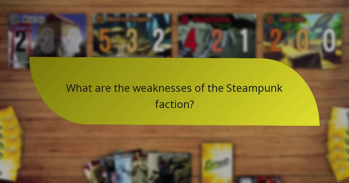 What are the weaknesses of the Steampunk faction?