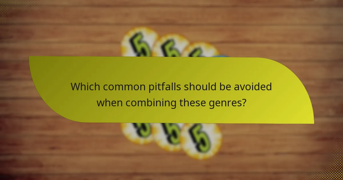 Which common pitfalls should be avoided when combining these genres?