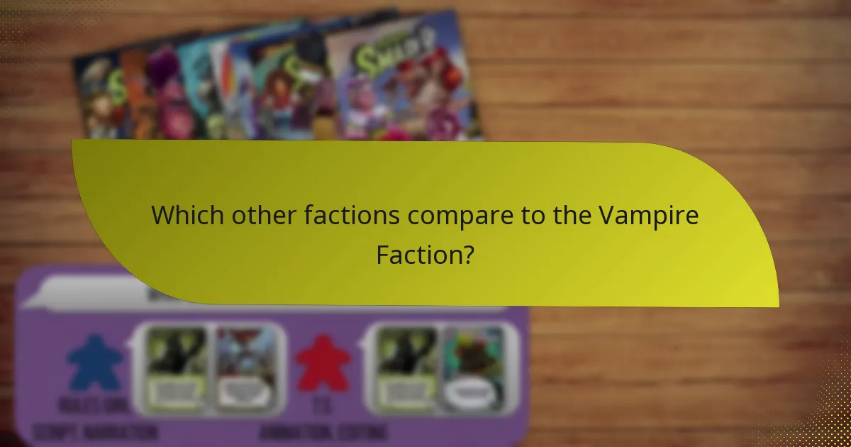 Which other factions compare to the Vampire Faction?
